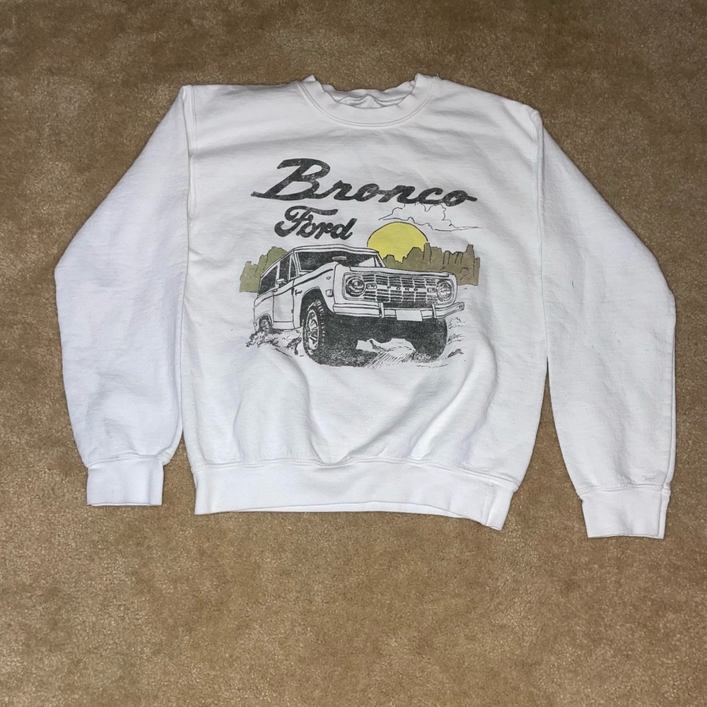 Ford Bronco White Crewneck Sweater